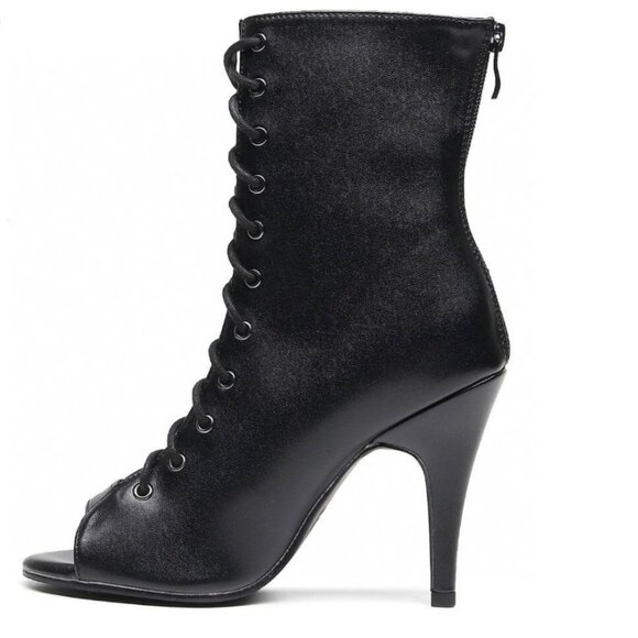Burju Oliviya - Black, Rubber Sole Open Toe Cut Out Bootie - Size: 6 US - Picture 8 of 9